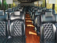 23 - 45 pass Black-White Mini-Bus,  Shuttle Bus - Interior - x9 