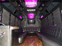 26 pass Black Limo Party Bus - Interior - x5