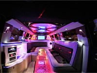 14-16 pass White Cadillac Escalade Limousine Interior - x4